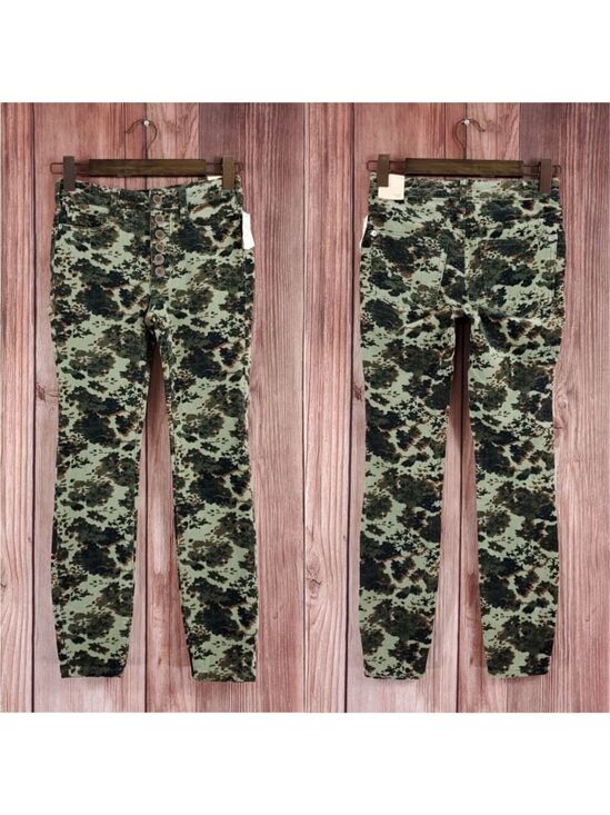 Anthropologie Pants - *FLAW* NWT Anthropologie Pilcro Size 25 High Rise Skinny Moss Corduroy Pants